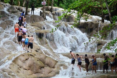Dunns River Falls and Zipline Adventure from Ocho Ríos