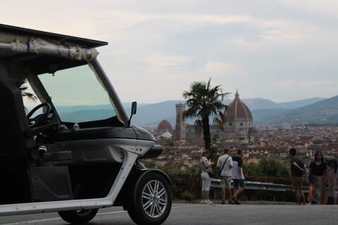 Florence Private Golf Cart Tour Art Tuscan Landscapes and Wine