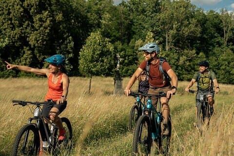 Desde Praga: excursión de un día en bicicleta de montaña al castillo de Karlstejn