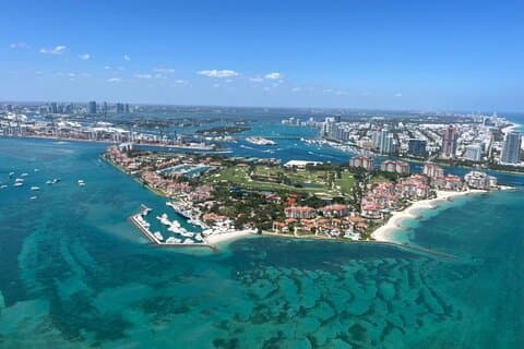 Romantisk Miami Helikopter Tour med Champagne för två