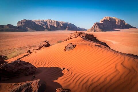 From Petra : Wadi Rum Private 8 - hours roundtrip tour .