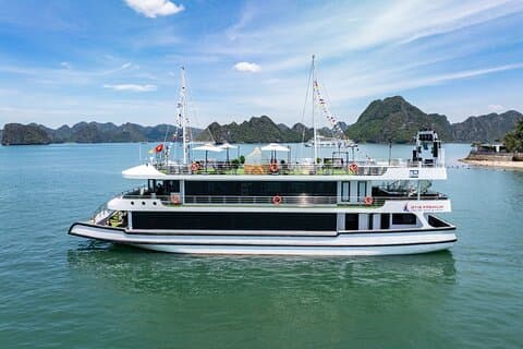 Croisière d'une journée de luxe dans la baie d'Ha Long Premium avec déjeuner salé