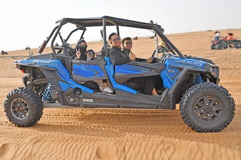 Dubai Abend Buggy Dünen Safari mit Sandboarding und Kamelreiten