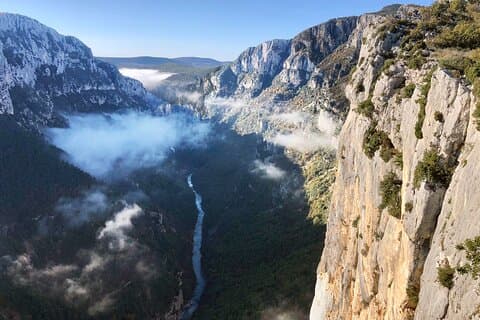 Verdon-juvene og landsbyer i åsene fra Aix-en-Provence.