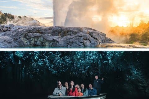 Waitomo Caves & Rotorua - Tour per piccoli gruppi di Te Puia da Auckland