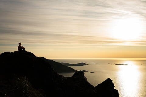 Hiking Under the Arctic Midnight Sun