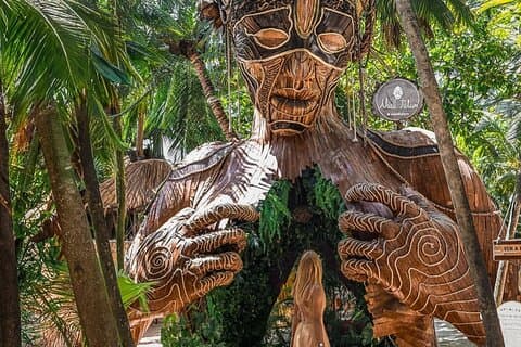Tulum , Cenote tortuga , naturstatue og Playa del Carmen