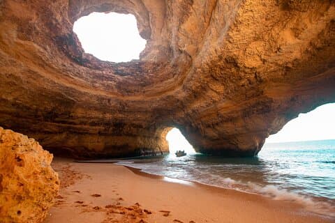 Portimão : Boating through Benagil Caves in Small Group