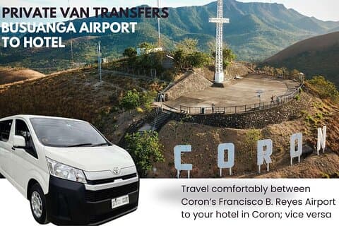 Private Van Transfers : Busuanga Airport til Coron Hotel Vice Versa