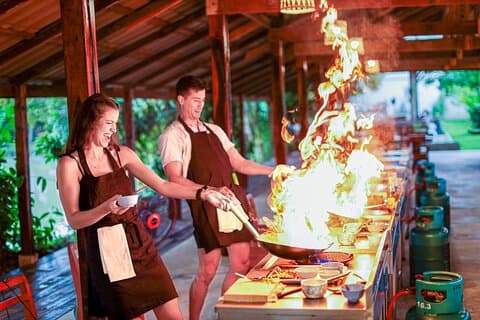 La ferme de cuisine thaïlandaise Rice Barn Chiangmai
