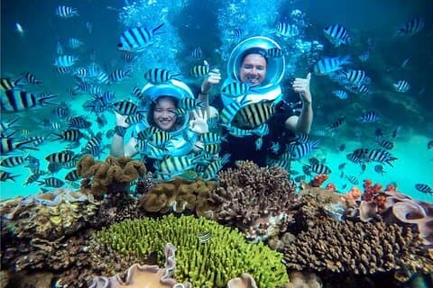 Bali Sea Walker, Parasailing Adventure, Donut Boat with Transfer