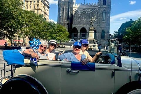 Vintage 1930 Cabriofahrt im Old Montreal mit alten Melodien - 30min