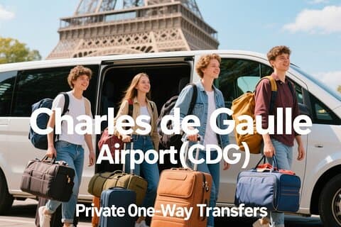 Parigi: trasferimenti privati di sola andata dall'Aeroporto Charles DE Gaulle (CDG)