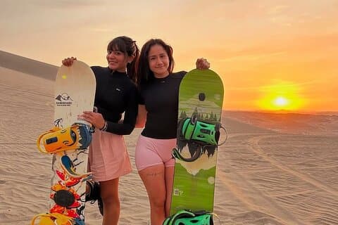 Professionell sandboarding och sandskidskola i Huacachina