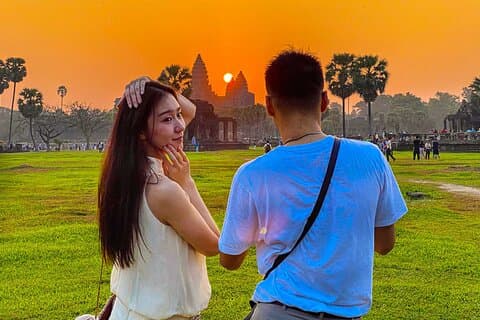 2 dagers Angkor Wat Sunrise & Fishing Village fra Phnom Penh