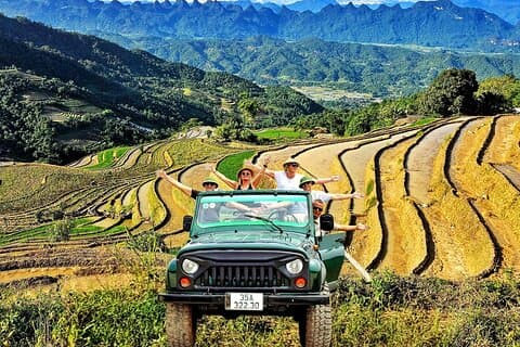 Half Day Ha Giang Jeep Tour: Rice Terrace + Waterfall + City