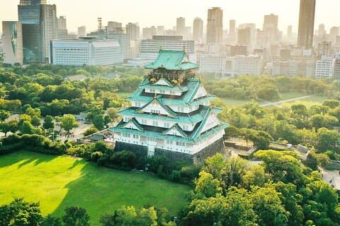Visite à pied du château d'Osaka et entrée à la tour du château