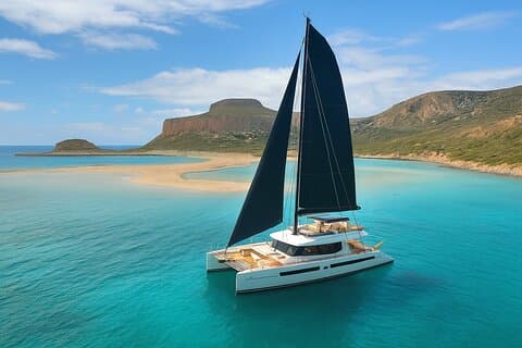 Luxury Balos Cruise: Sunset, snacks, drikke og transfer