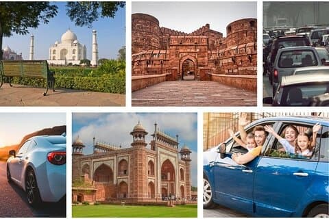 Tagesausflug nach Taj Mahal und Agra Fort mit dem Auto von Delhi