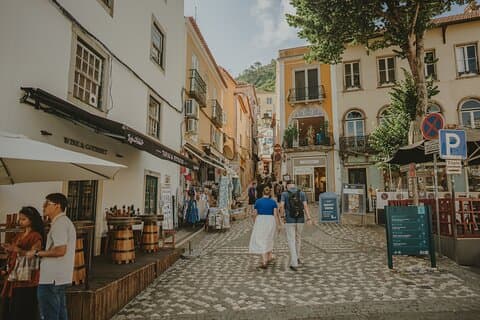 Private Sintra/Cascais Tour, Pena palace,ocean, offer wine bottle