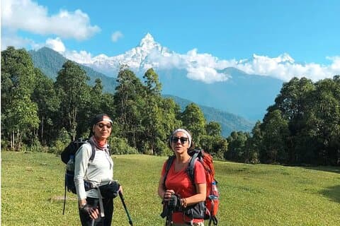 Campamento australiano de 1 día - Caminata de Dhampus alrededor de Pokhara