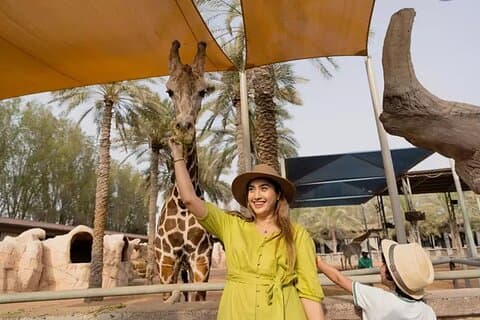 Upptäck Emirates Park Zoo Möt foder och njut av vilda djurshower