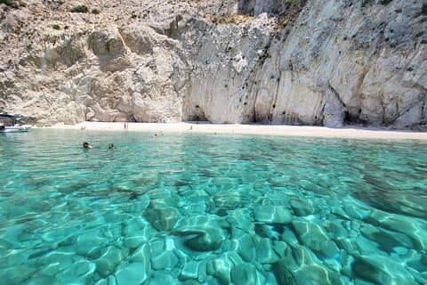 Båttur i Korfu Paleokastritsa Limni stranden, Kasteli, Sea Caves