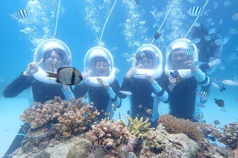 Aventure privée de plongée et de snorkeling avec casque de découverte aquatique