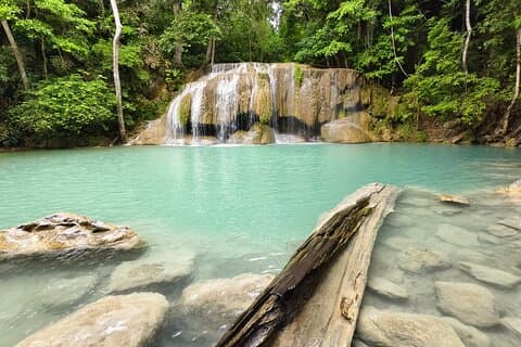 Kanchanaburi Tour Erawan Waterfall Temples and Giant Rain Tree