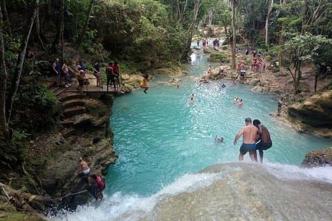 Blue Hole Waterval, Bamboerivier Rafting en ATV Tour Ocho Rios