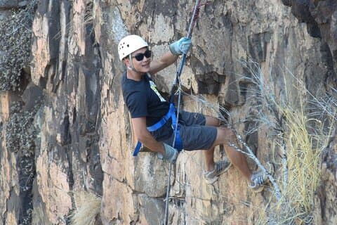 Expérience de descente en rappel des gorges de Batoka en Zambie