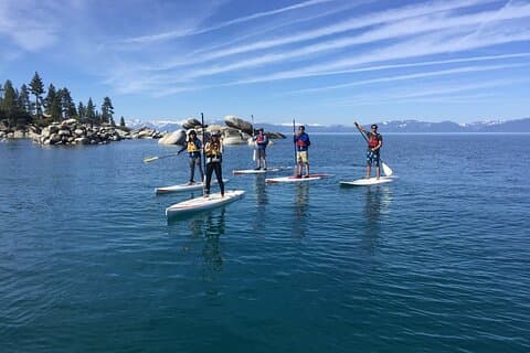 Lección de stand up paddleboard en Tahoe City