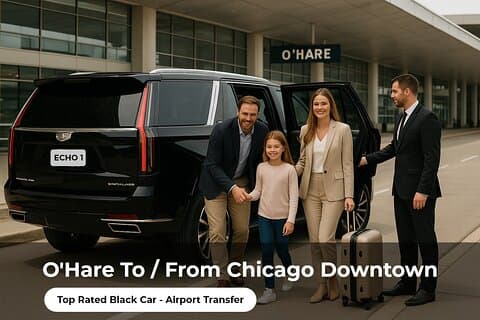 O'Hare Airport Transfer to Chicago, Curbside - Luxury SUV