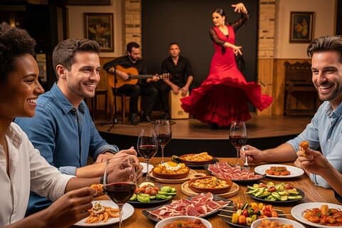 Flamenco och Foodie Night med Live Show på Alicante Tapas Tour
