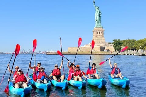 Kayak Next To The Statue of Liberty