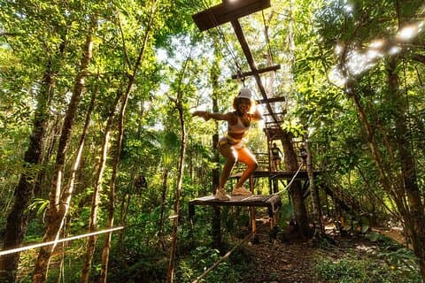 Halvdag Cancun : ATV, zipline & cenote