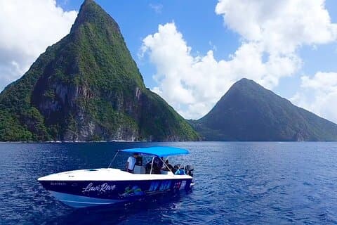 St Lucia Private 45Min* Speedboat Transfer Flughafen zum Resort