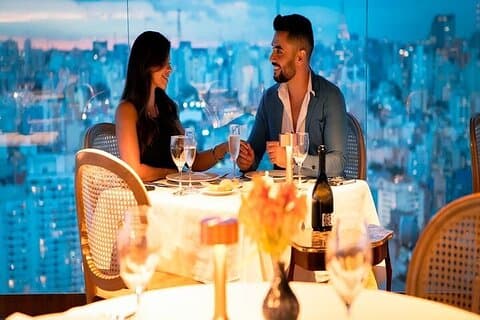 Private Helicopter Tour - Romantische lunch of diner in Itália Terrace Restaurant
