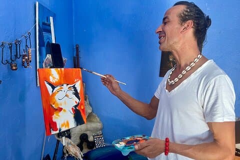Pinte sua obra-prima com um artista local em Chefchaouen