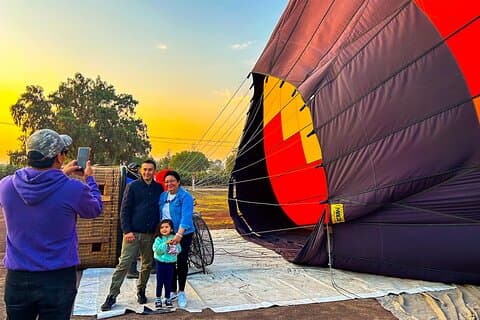Vol en ballon privé au-dessus de Teotihuacan avec transfert facultatif