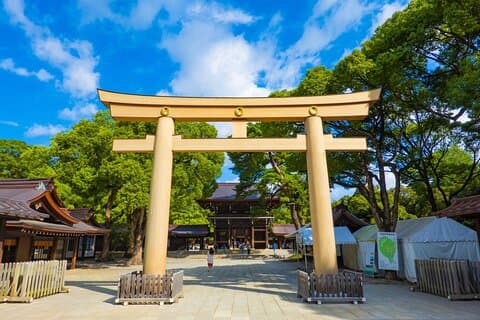Tokyo Morning Tour Meiji Shrine, Asakusa og det lokale tempel
