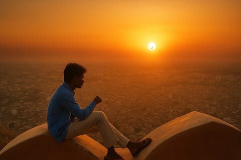 Privat Jaipur Sunset Tour - Nahargarh Fort & natt utsikt