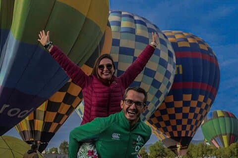 Privat romantisk ballonflyvning over Teotihuacan for par