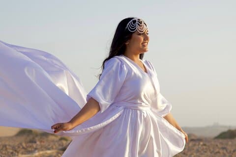 Photo shoot Flying dress in the magical city of Essaouira