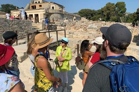 Lille gruppe Knossos Palace guidet tur (henting på hotellet)