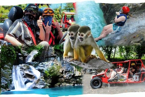 3x1: Monkeyland vandfald og Buggy Tour Puerto Plata