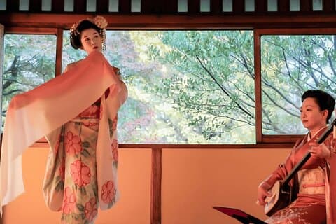 Bag gardinet Geisha øvelse i Nagoya
