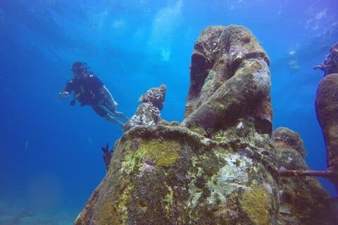 Mergulhe em Musa Cancun para mergulhadores certificados