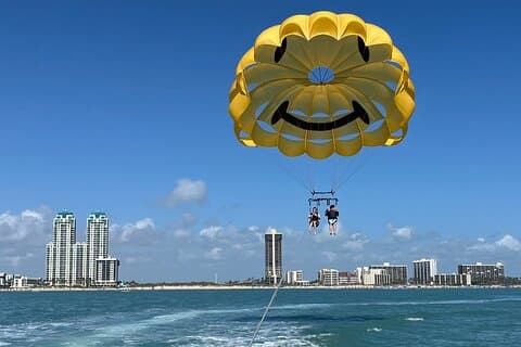 Bay & Ocean Parasailing over the Gulf of Mexico South Padre Isl.