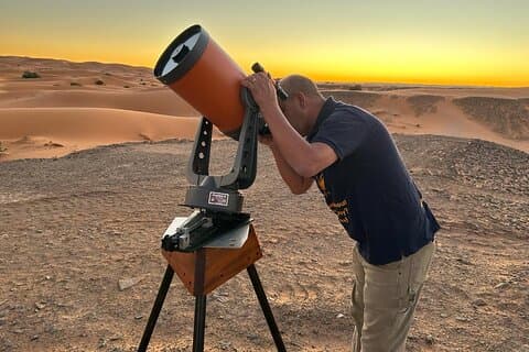 Cena al tramonto nel deserto di Merzouga e tour di osservazione delle stelle